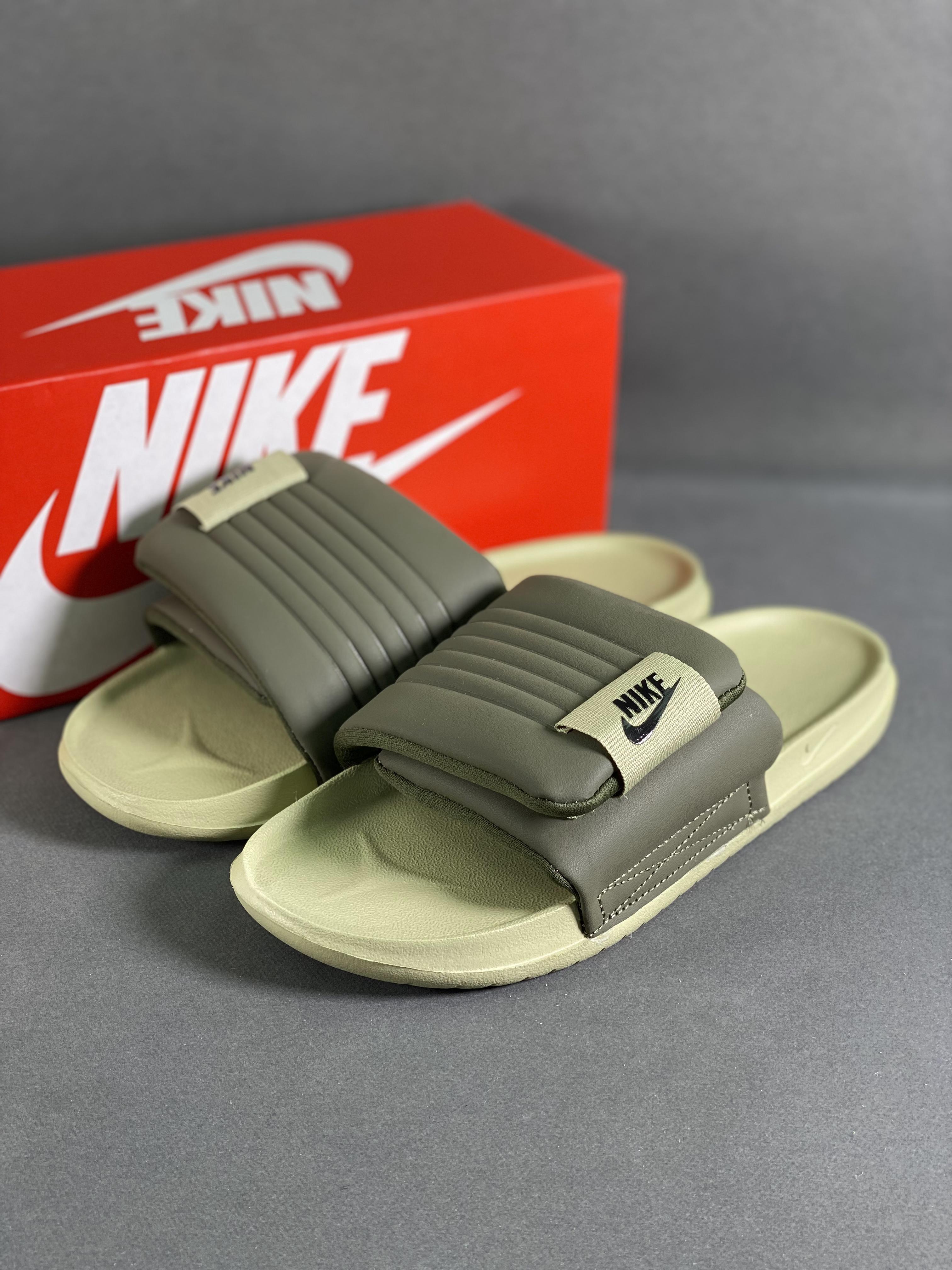 Offcourt Adjust Nike Summer Beach Casual Velcro Slippers Army Green Item Number: DQ9624 200 Size: 36-45 (with half size) 9