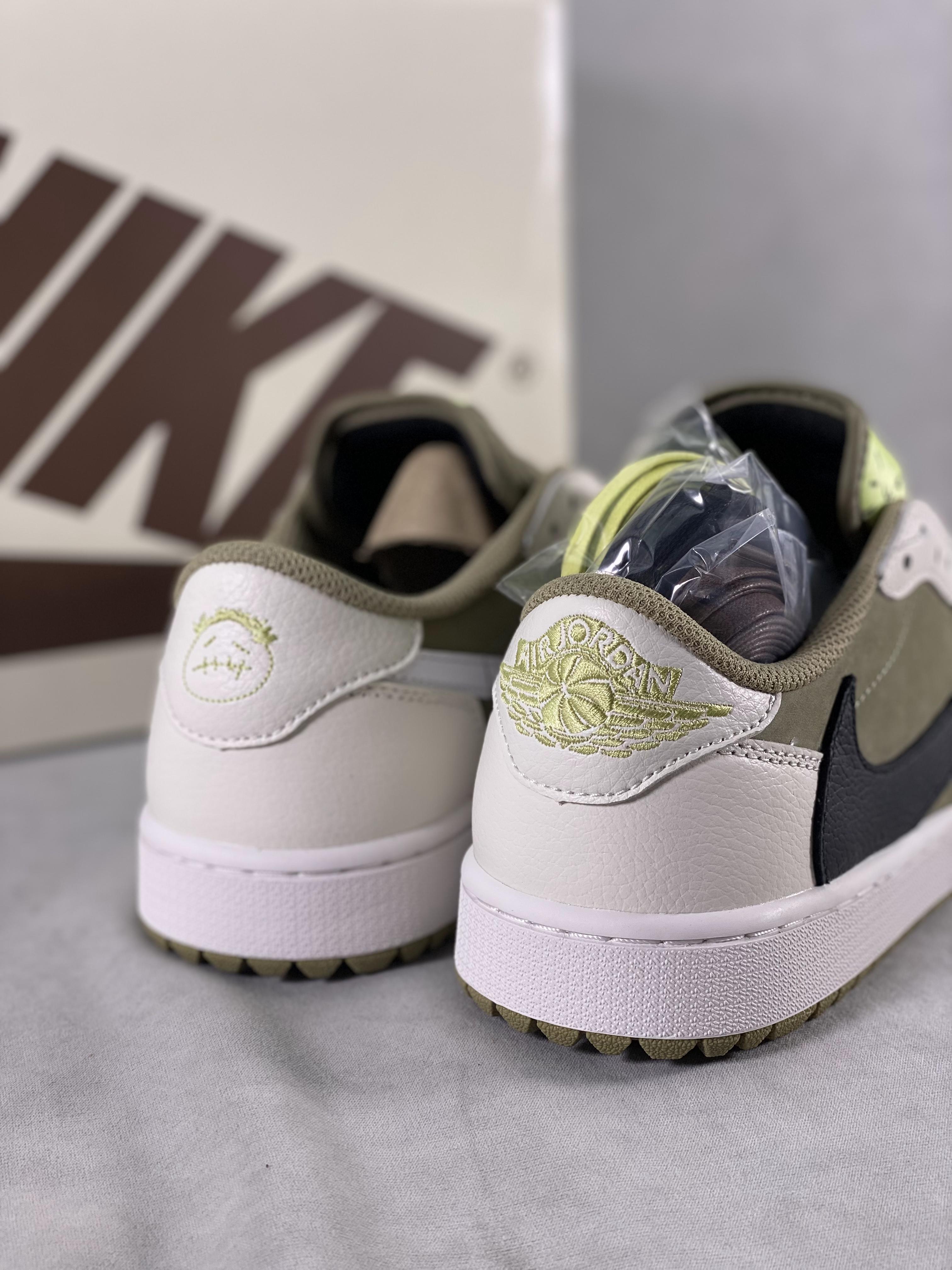Travis Scott x Air Jordan AJ1 Low Golf 6.0 Joint Barb Golf Shoes Low Top Wear-Resistant and Breathable Item Number: FZ3124-200 Size: 36-47 (with half size) 9