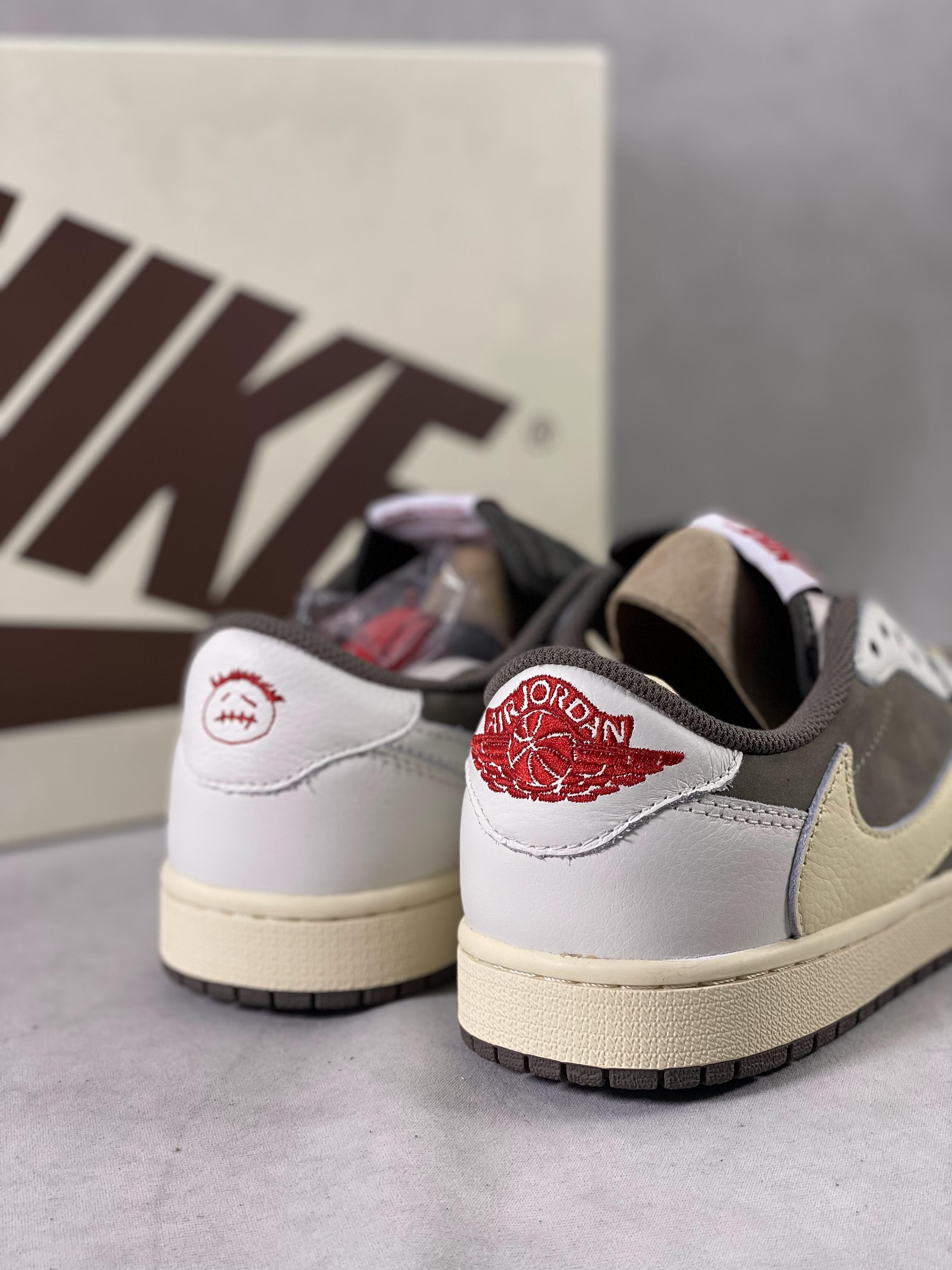 Travis Scott x Jordan Air Jordan 1 Low OG SP "Sail and Ridgerock" white brown reverse mocha barb 3.0 item number: DM7866-162 size 9