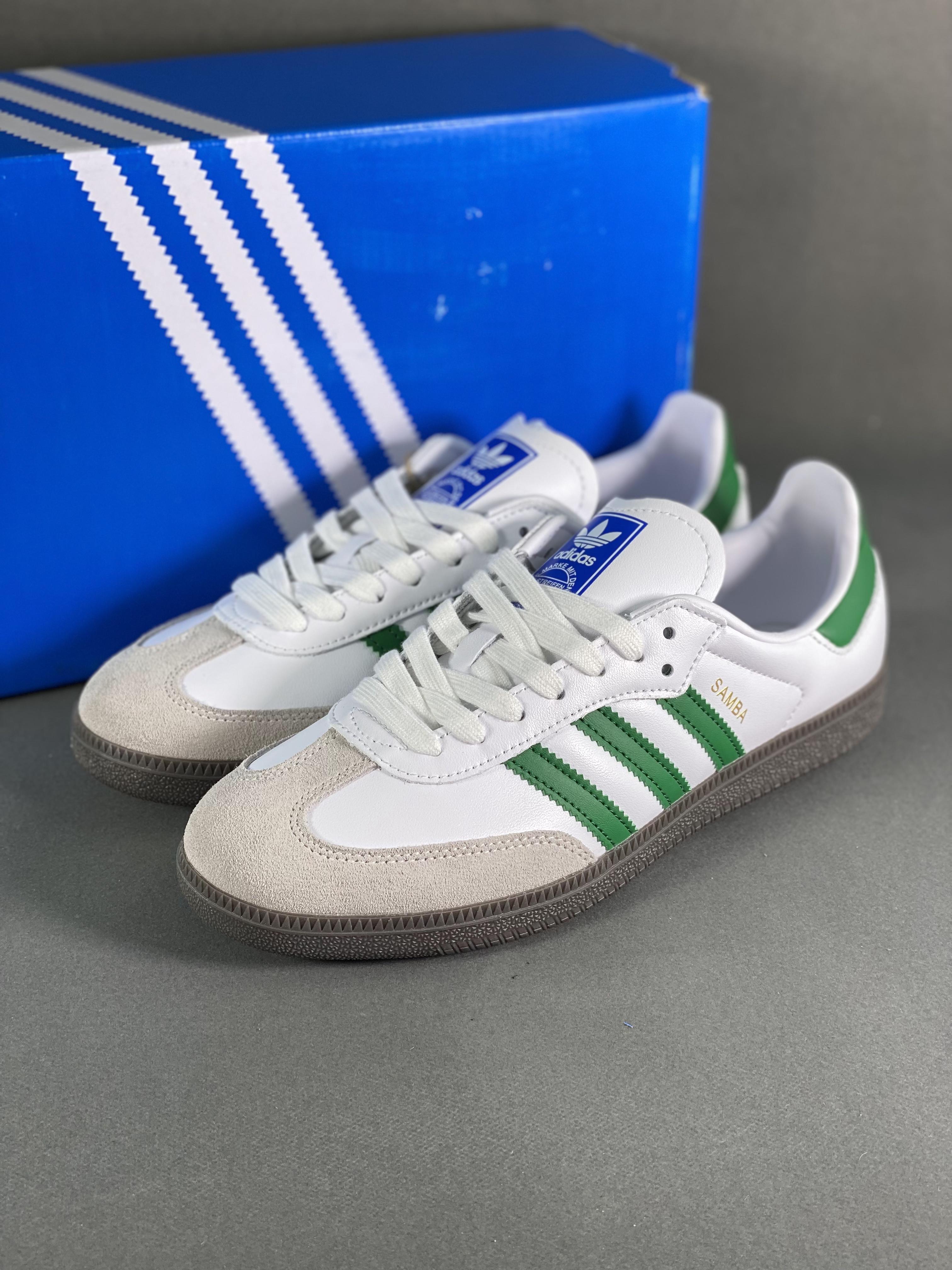 Wales Bonner x AD Originals Samba Classic "Silver Metallic" Samba Dance Series Gentleman's Moral Training Football Style Versatile Low-top Casual Sports Shoes Item Number: IG1024 Size 9